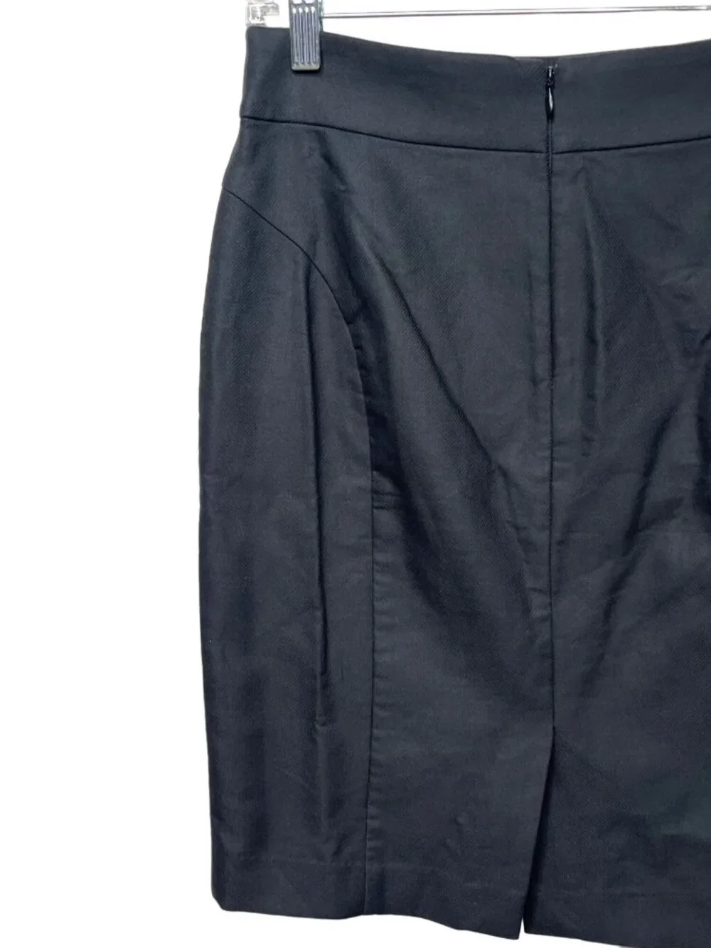 J.Crew Black Cotton Pencil Skirt Women’s 0 XS Classic Career